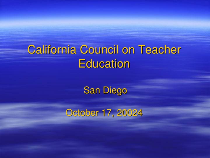 california council on teacher education