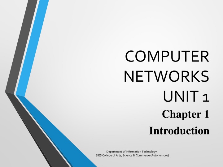 computer networks unit 1 chapter 1 introduction