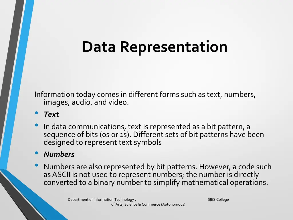 data representation