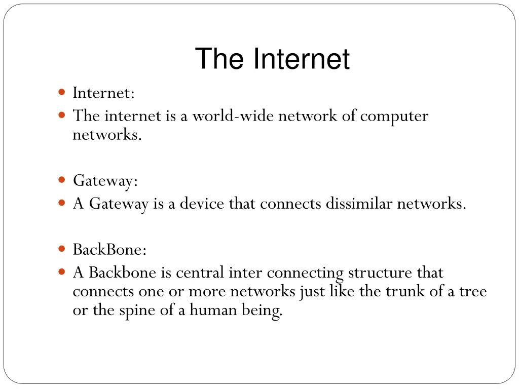 the internet