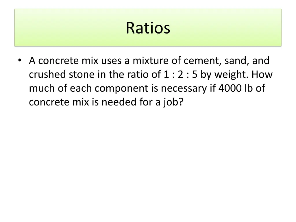 ratios 2