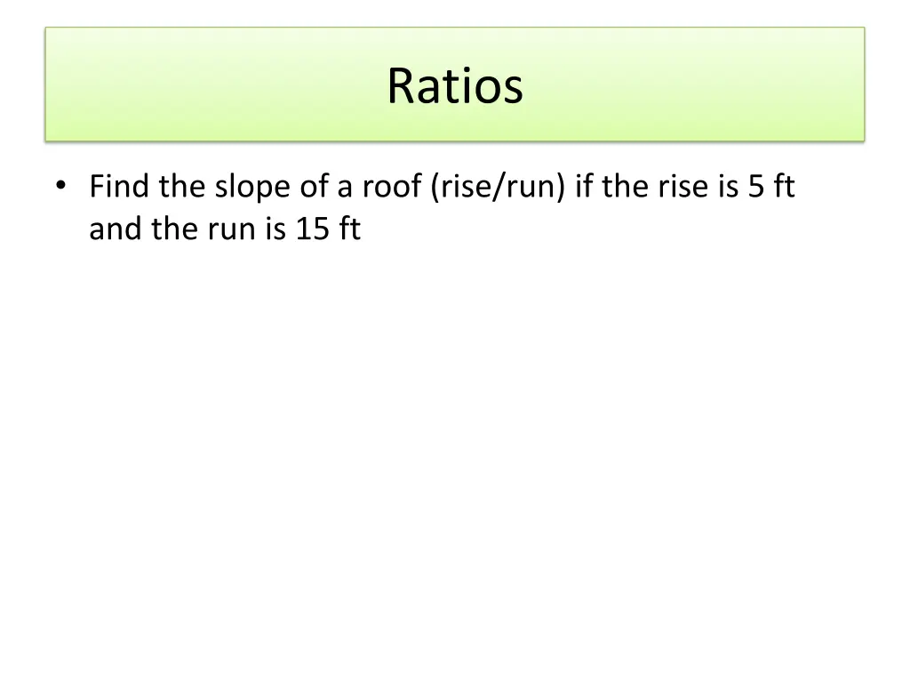 ratios 3