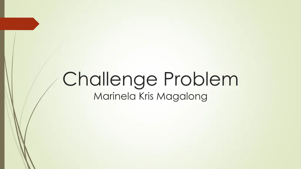 challenge problem marinela kris magalong