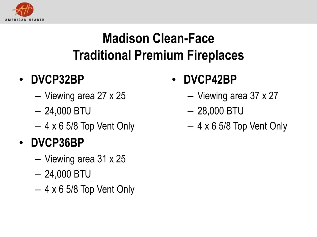 madison clean face traditional premium fireplaces