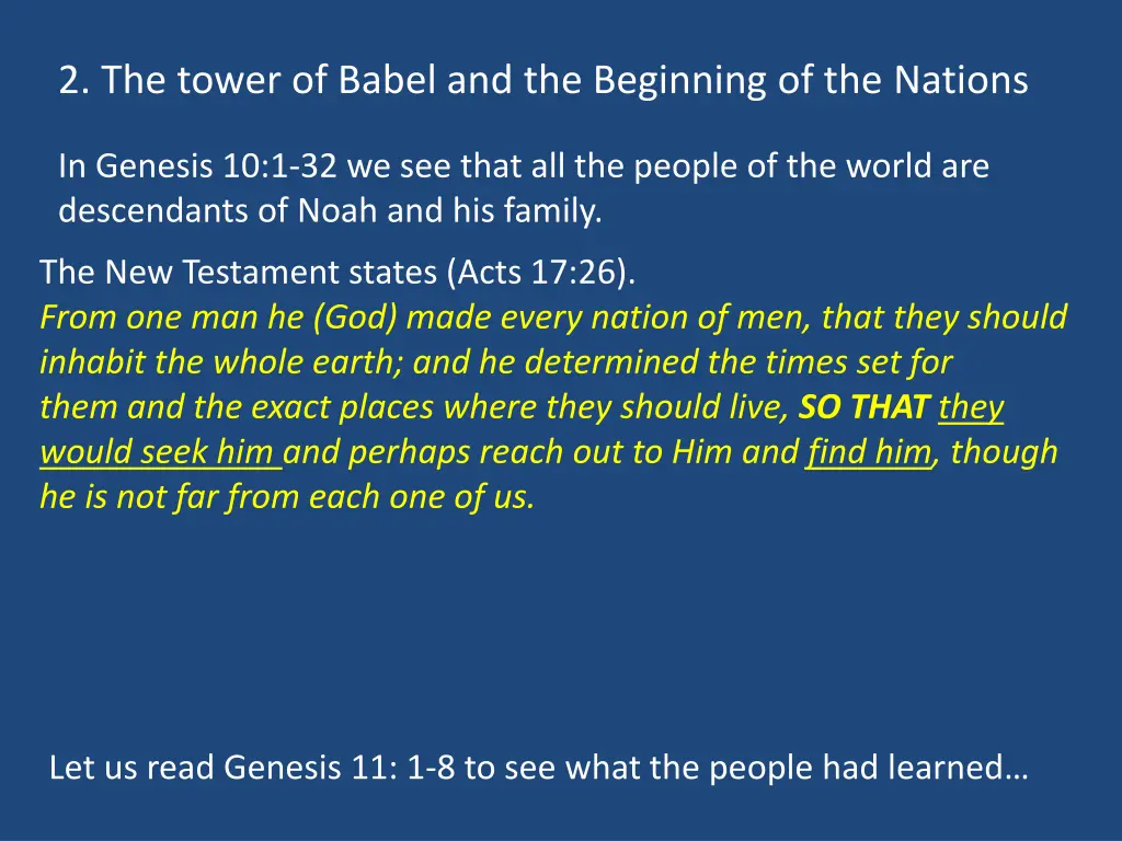 2 the tower of babel and the beginning