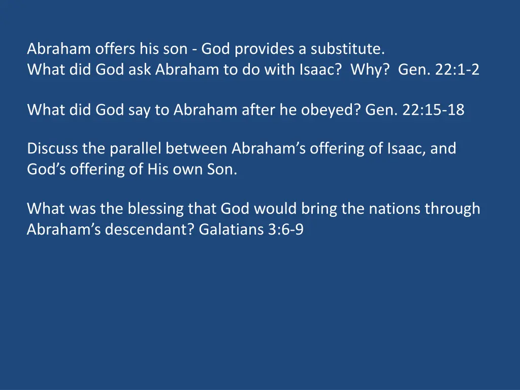 abraham offers his son god provides a substitute