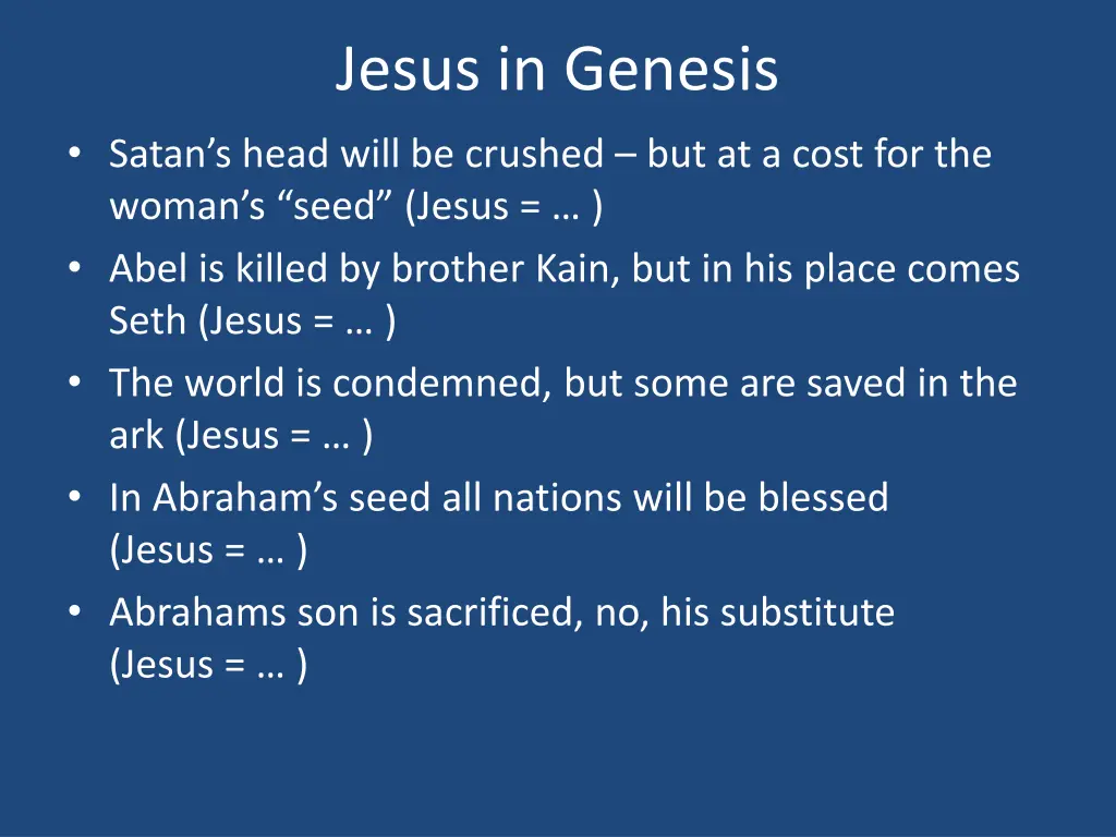 jesus in genesis