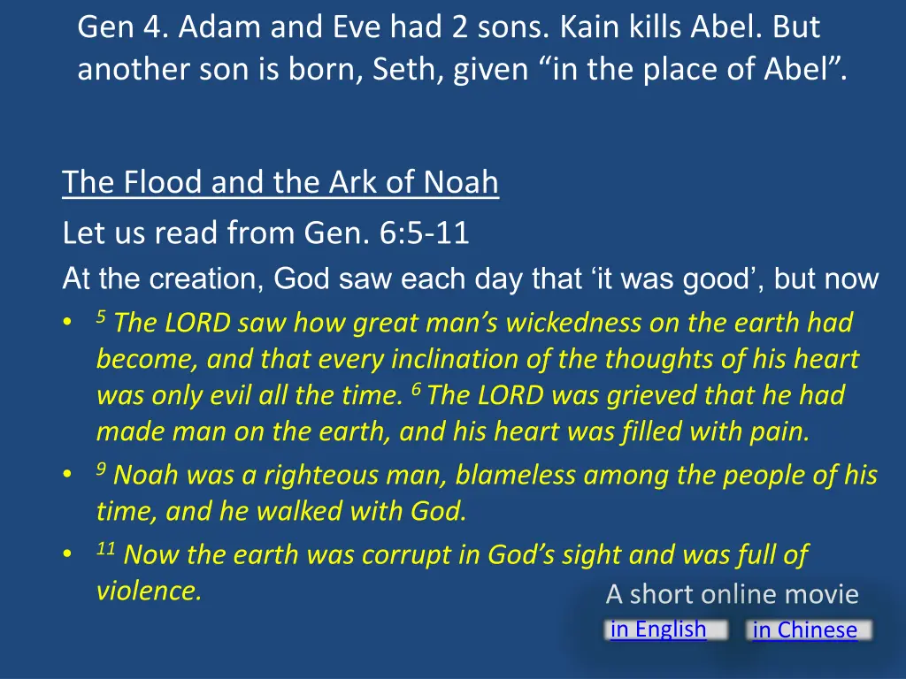 the flood and the ark of noah let us read from