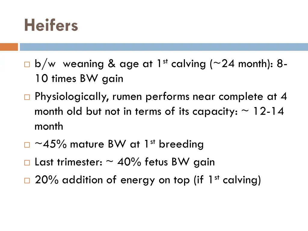 heifers