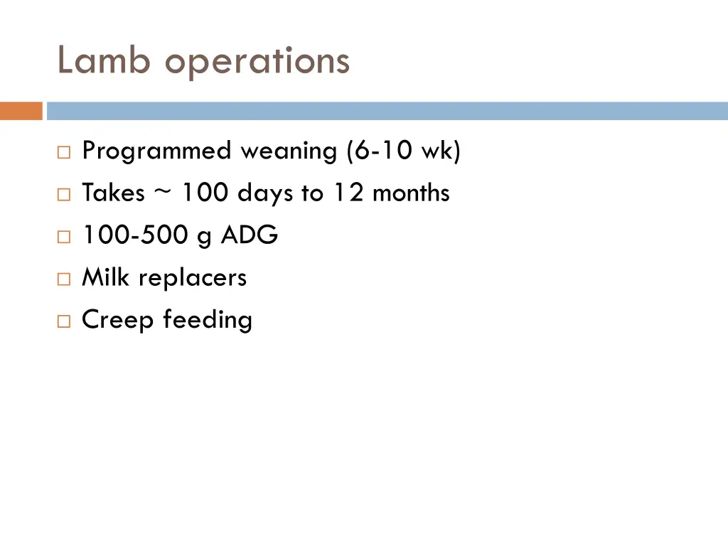 lamb operations