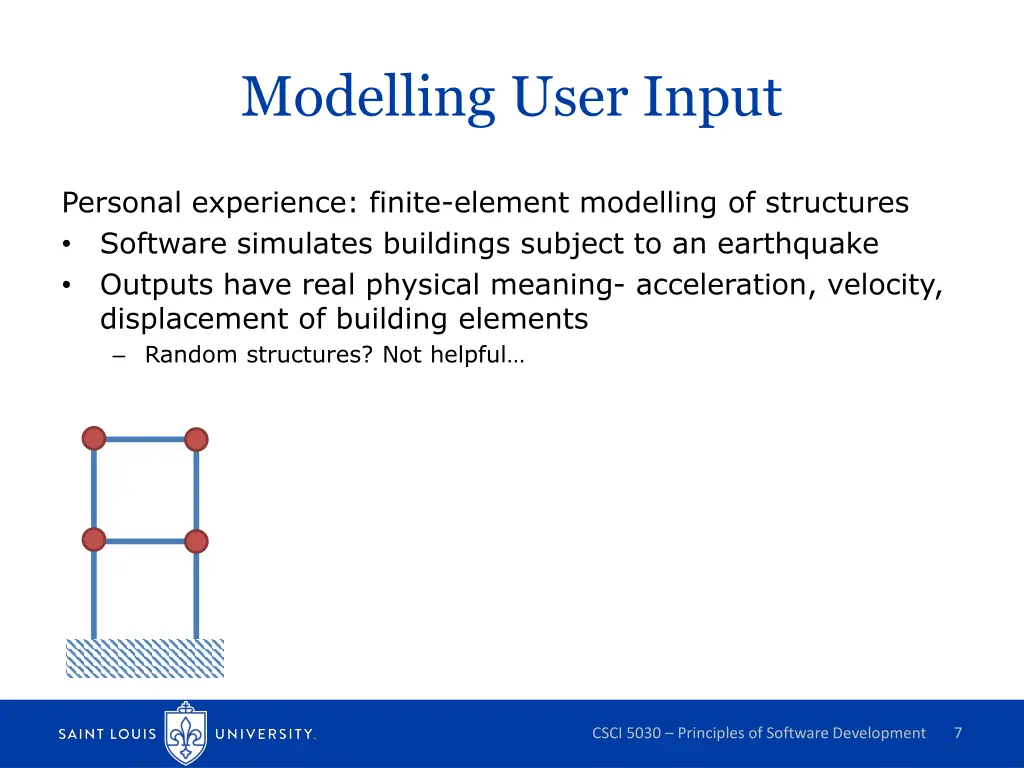 modelling user input