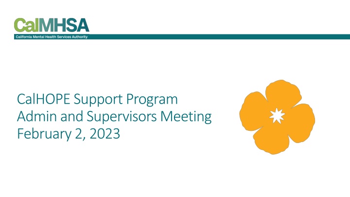 calhope support program admin and supervisors