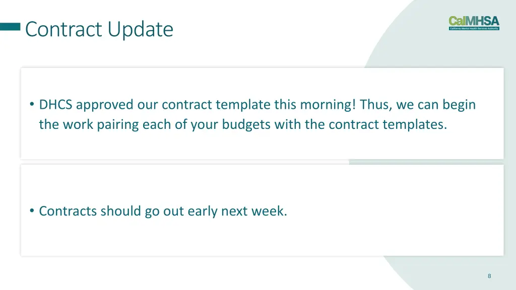 contract update