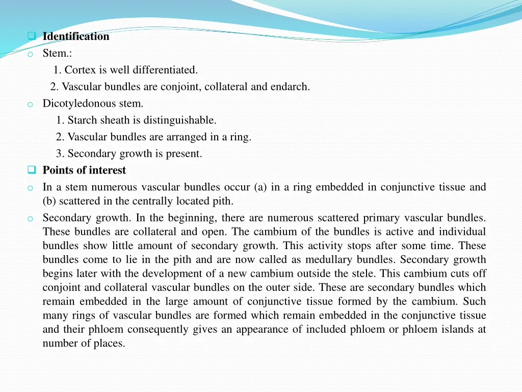identification o stem 1 cortex is well