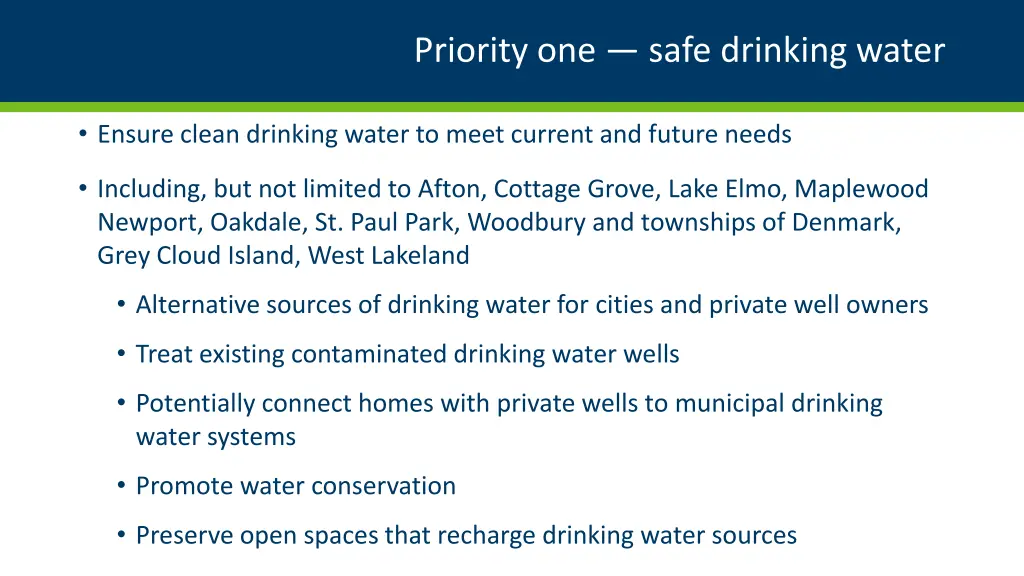 priority one safe drinking water