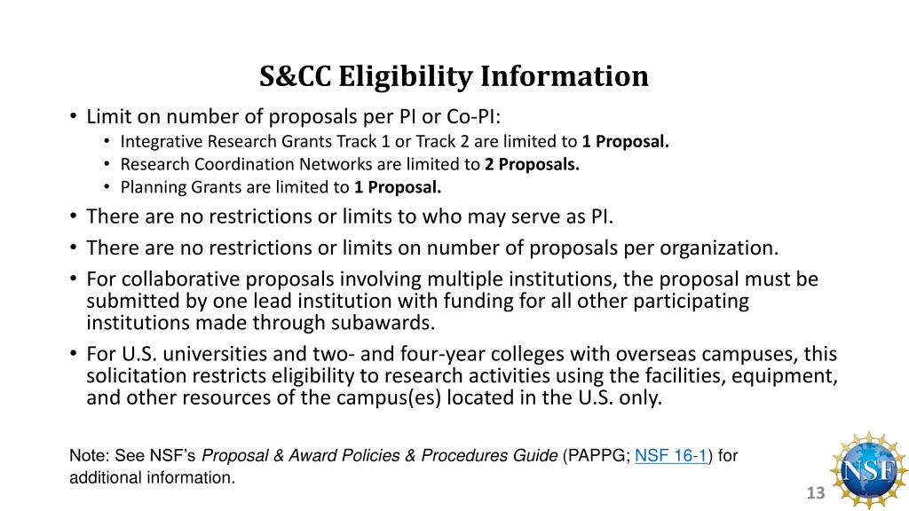 s cc eligibility information limit on number