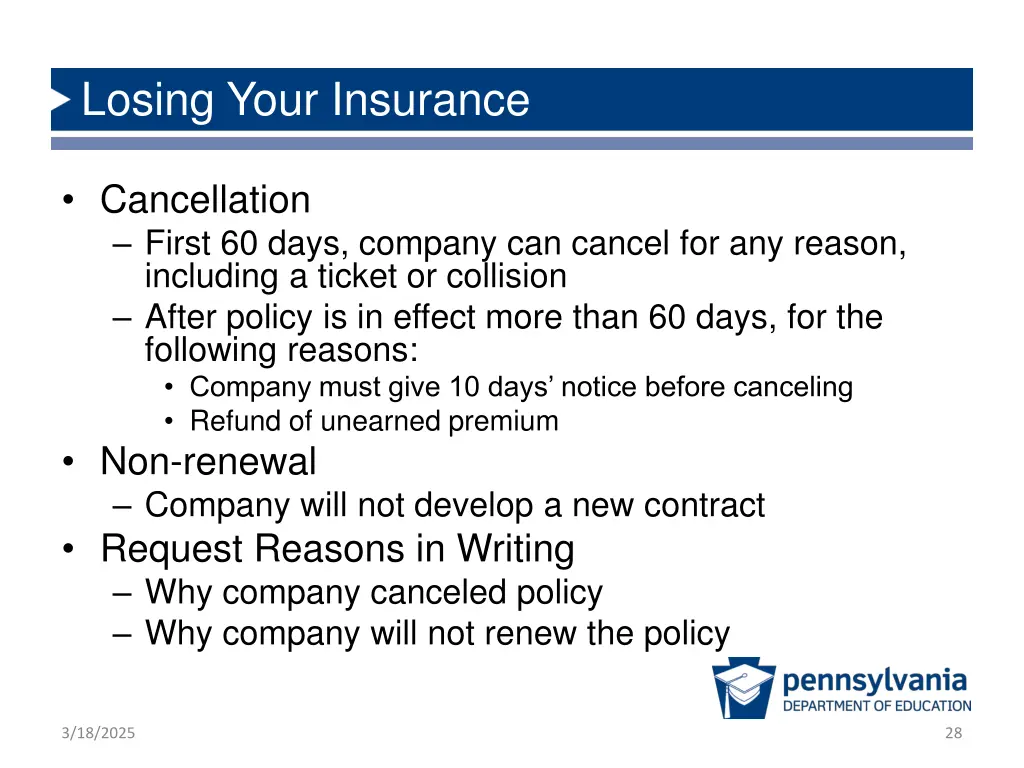 losing your insurance
