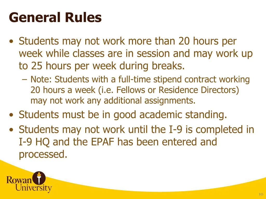 general rules