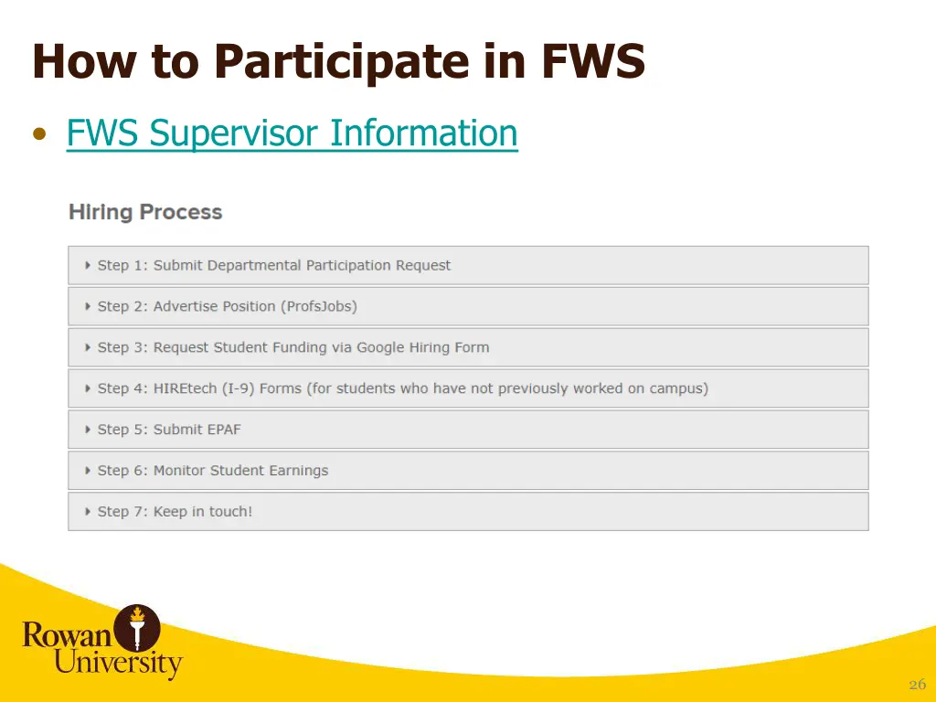 how to participate in fws