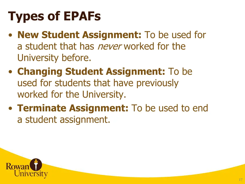 types of epafs