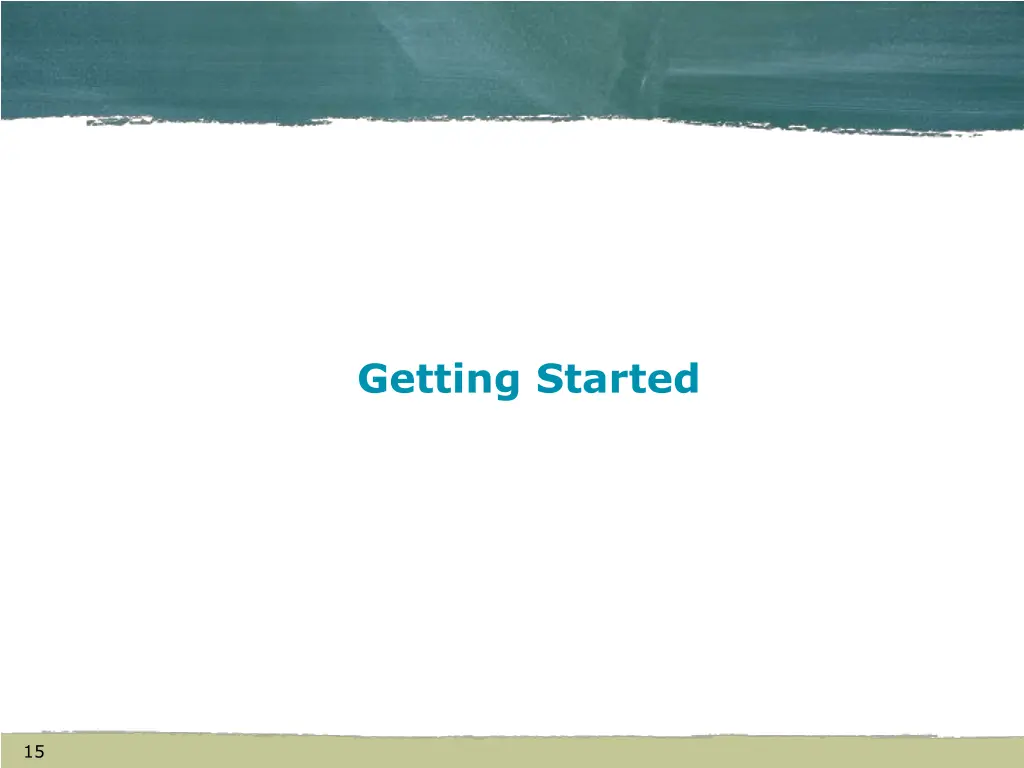 getting started