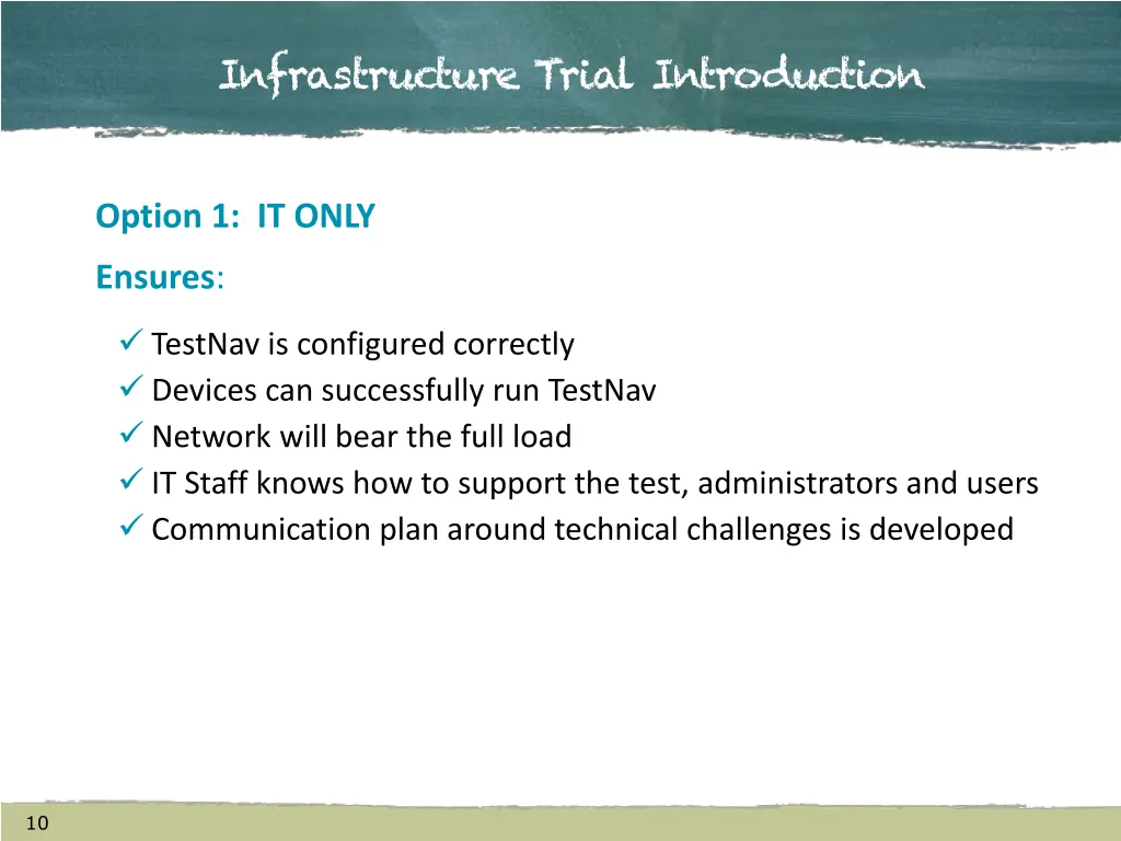 infrastructure trial introduction 6