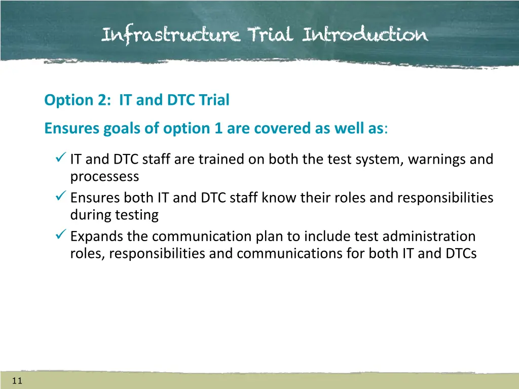 infrastructure trial introduction 7