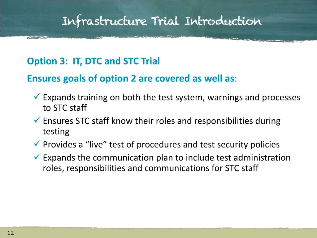 infrastructure trial introduction 8