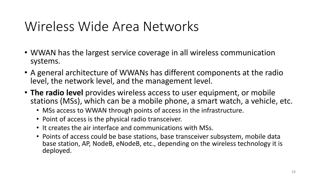 wireless wide area networks