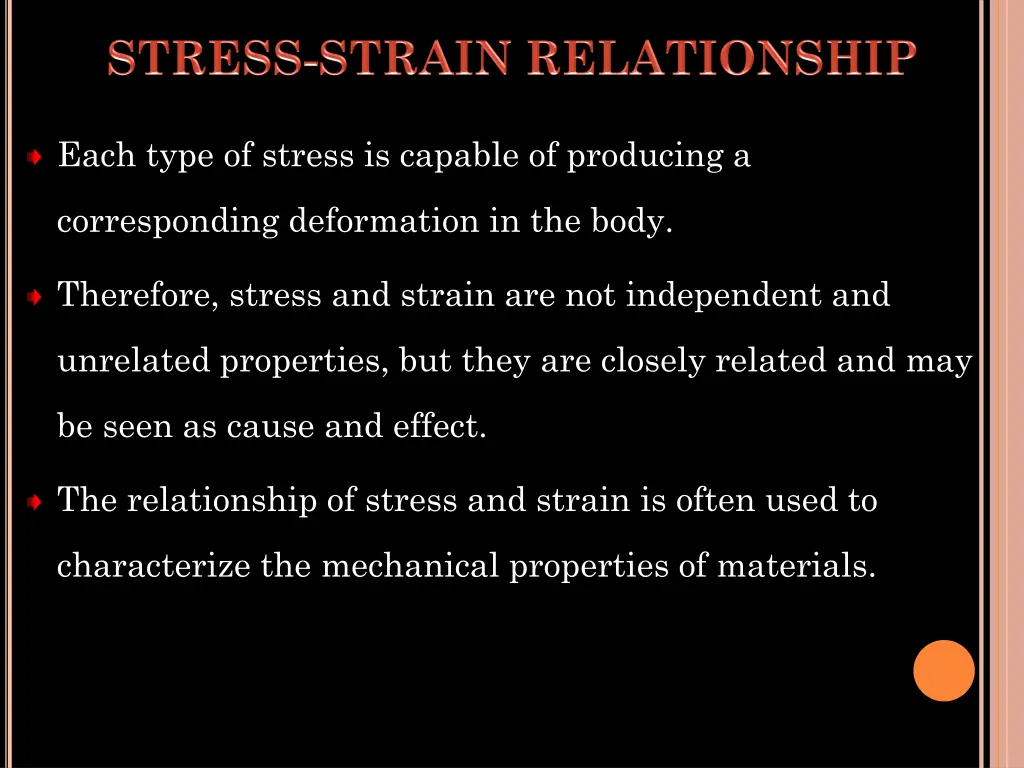 each type of stress is capable of producing a