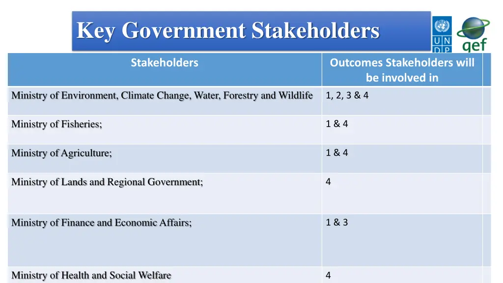 key government stakeholders 1