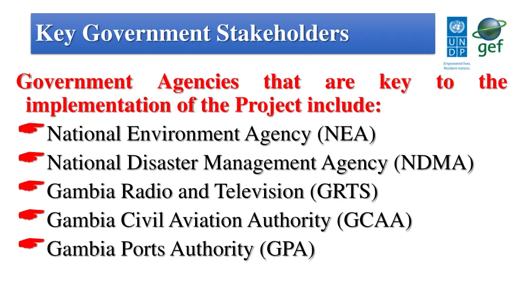 key government stakeholders 2