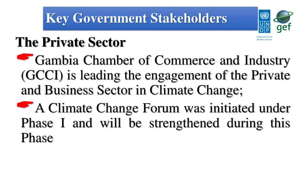 key government stakeholders 5