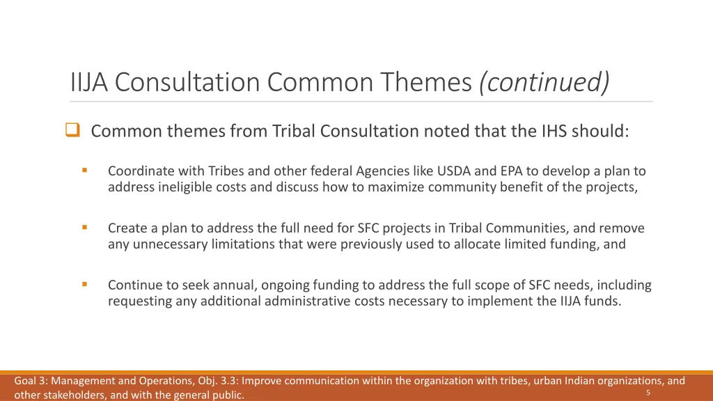 iija consultation common themes continued