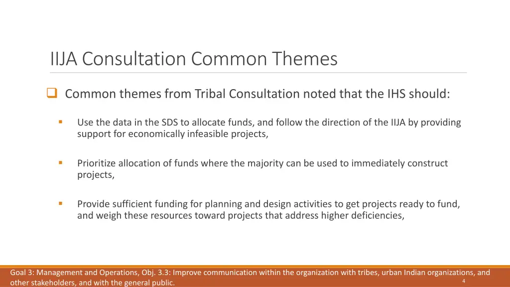 iija consultation common themes