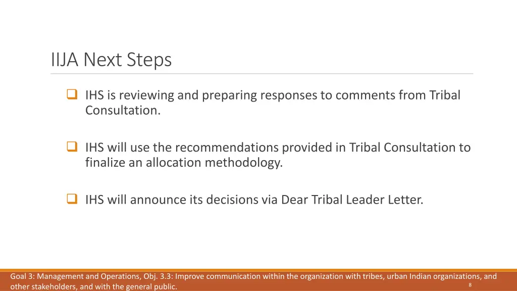 iija next steps
