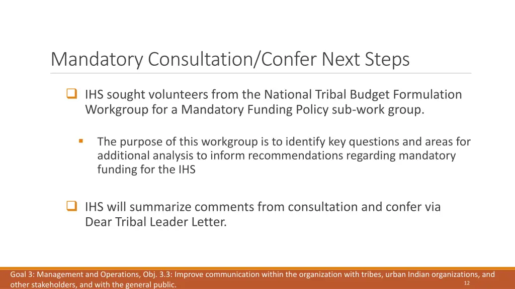 mandatory consultation confer next steps