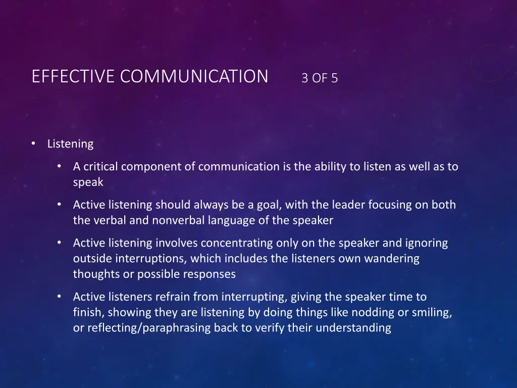 effective communication 3 of 5