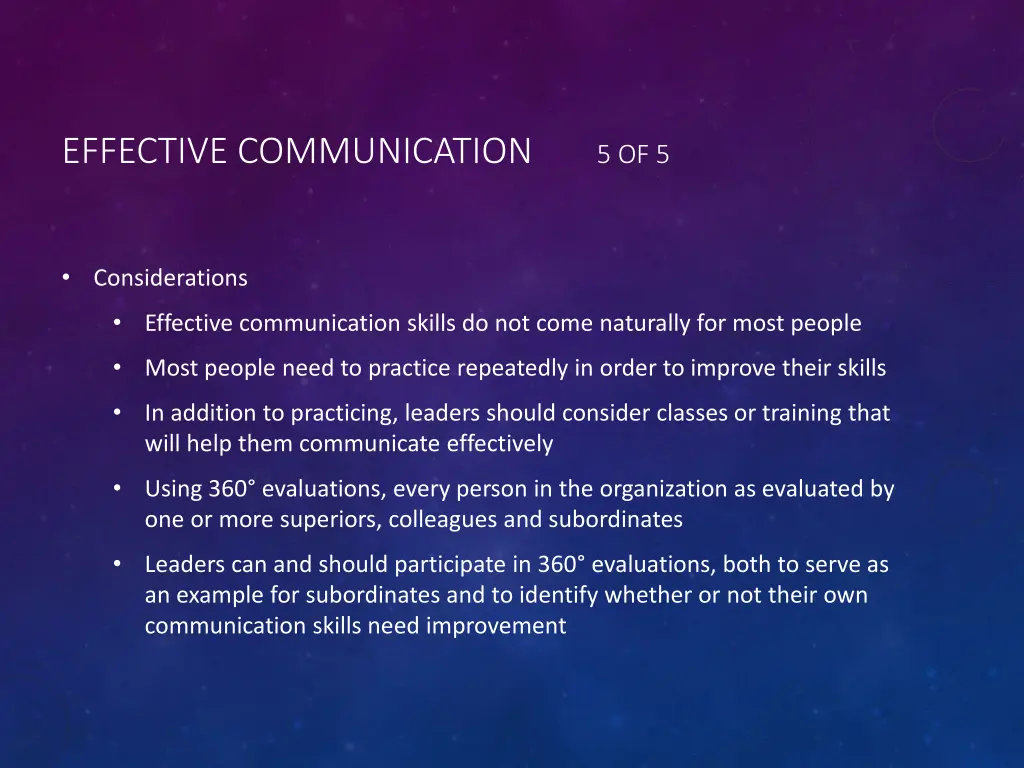 effective communication 5 of 5