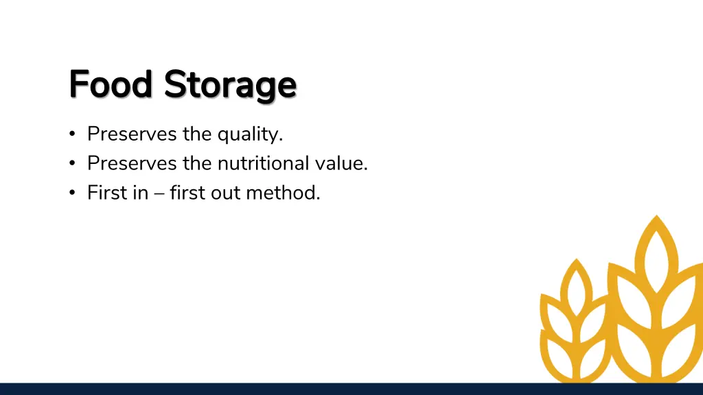 food storage