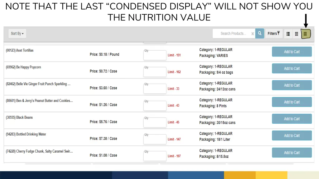 note that the last condensed display will