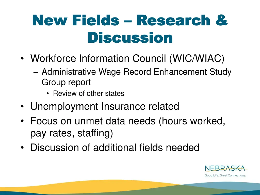 new fields new fields research discussion