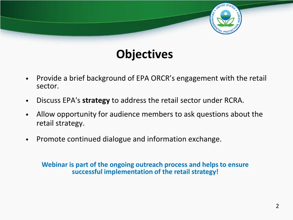 objectives