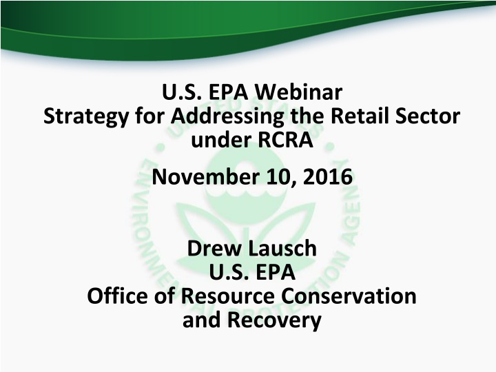 u s epa webinar