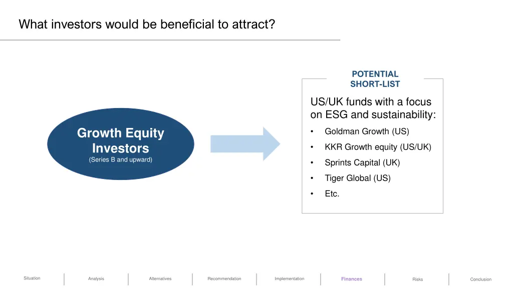 what investors would be beneficial to attract