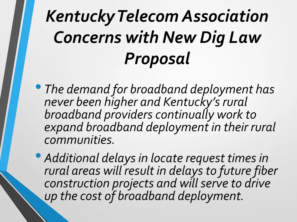 kentucky telecom association concerns with 3