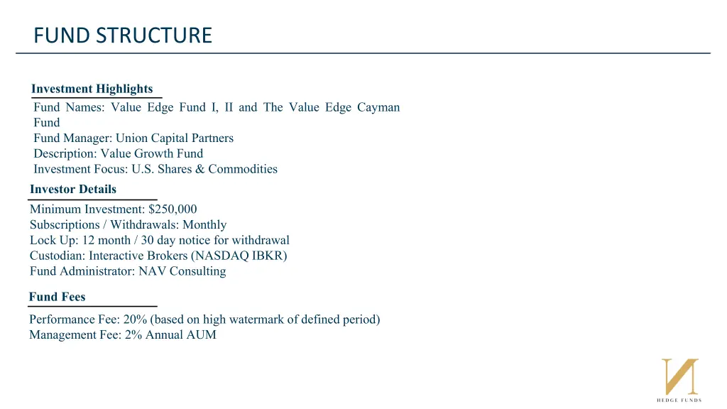 fund structure