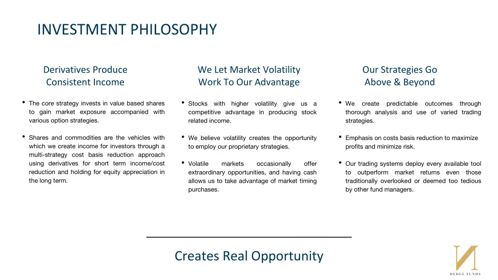 investment philosophy
