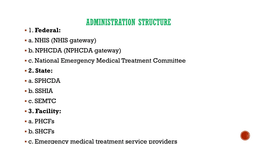 administration structure