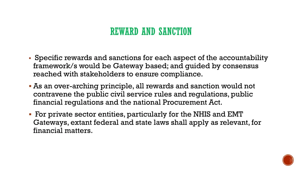 reward and sanction